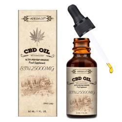 ADESSA.CO C-B-D oil Drops, 25000mg 83% 30ml, Made in Slovenia, 2020 New formula ADESSA.CO C-B-D oil Drops, 25000mg 83% 30ml, Made in Slovenia, 2020 New formula