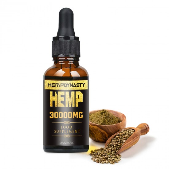 Hemp DYNASTY Broad Spectrum Extract Hemp Oil 30000mg, High Strength Hemp Extract, 30ml Made in USA