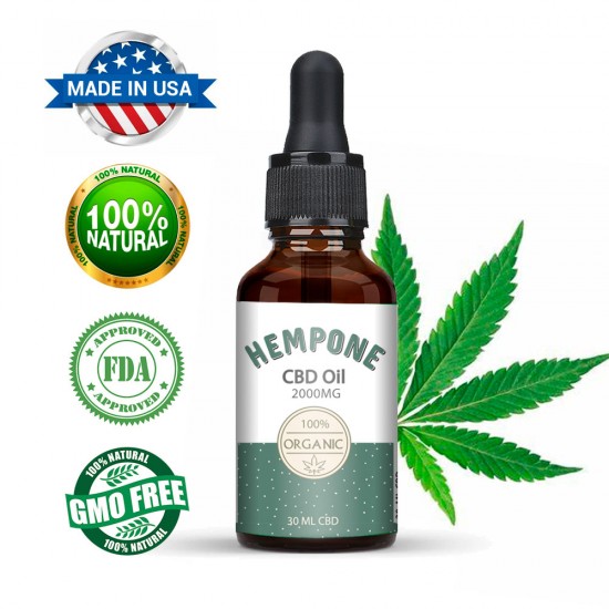 HEMPONE 2000mg Broad Spectrum Extract Hemp Oil CBG(D) 30ml, High Strength Hemp Extract, Made in USA