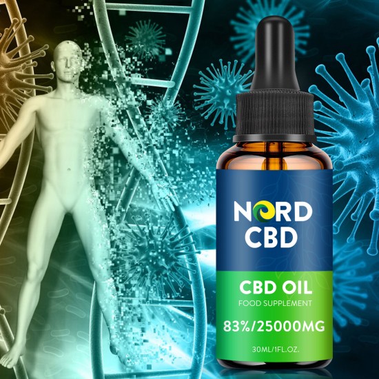 Nord Oil C-B-D oil Drops, 25000mg 83% 30ml, 2021 New formula