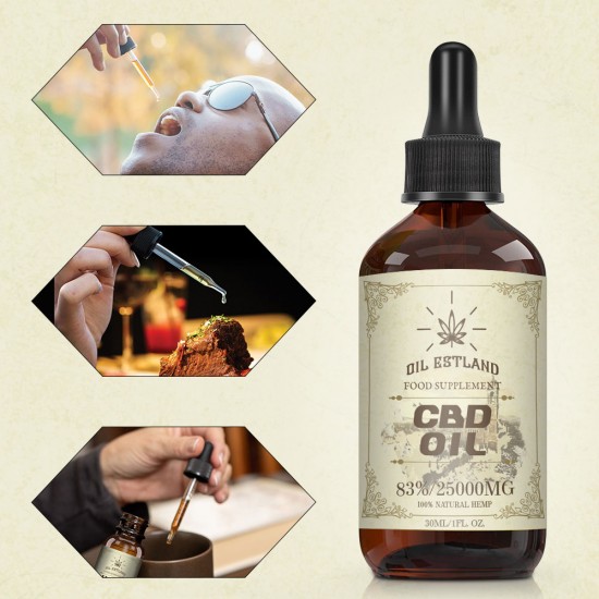 Oil Estland C-B-D oil Drops, 25000mg 83% 30ml, 2020 New Formula