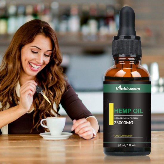 Vitablossom Hemp Oil Drops, 25000mg 83% 30ml